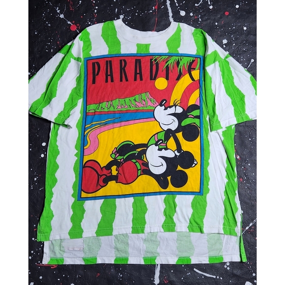 Disney Tops - Vintage 80s Minnie & Mickey Mouse women's Disney tropical beach graphic tee OSFA